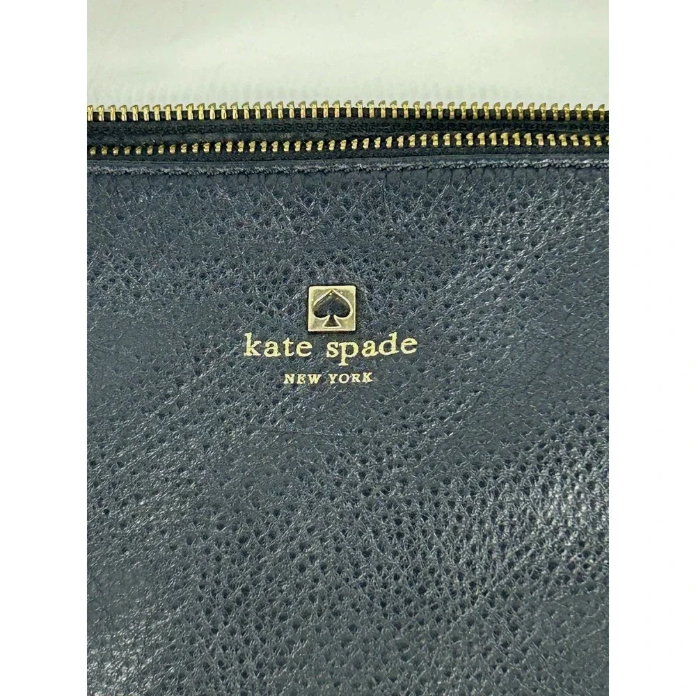 Kate Spade Pine Street Small/Med Kori Black Pebbled Leather Satchel Shoulder Bag